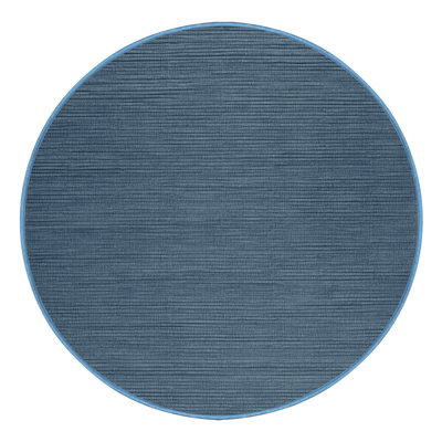 Tapis bleu uni lavable à la machine