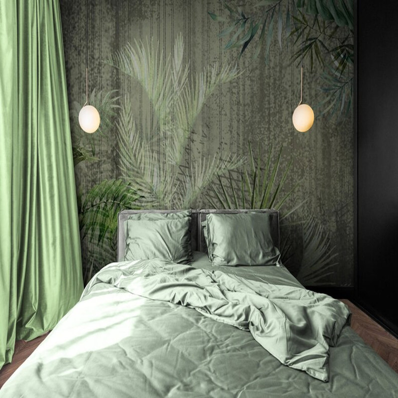 Midnight Jungle Retreat, 106" L x 138" W