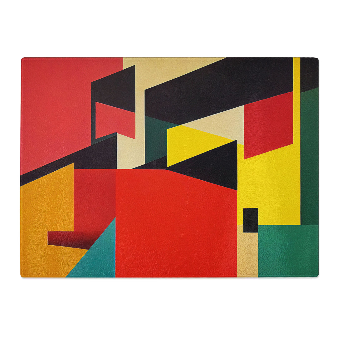 Modern Suprematism Art Vol.2 Abstract  Glass Chopping Board