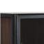 Garde-manger 51,2 po avec cadre et rangement en métal, vitrine lumineuse avec porte en verre, armoire vitrée avec tablettes en verre réglables à 4 niveaux