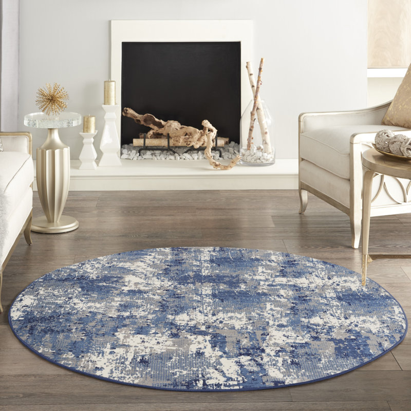 Cloree Abstract Area Rug, Round 8'