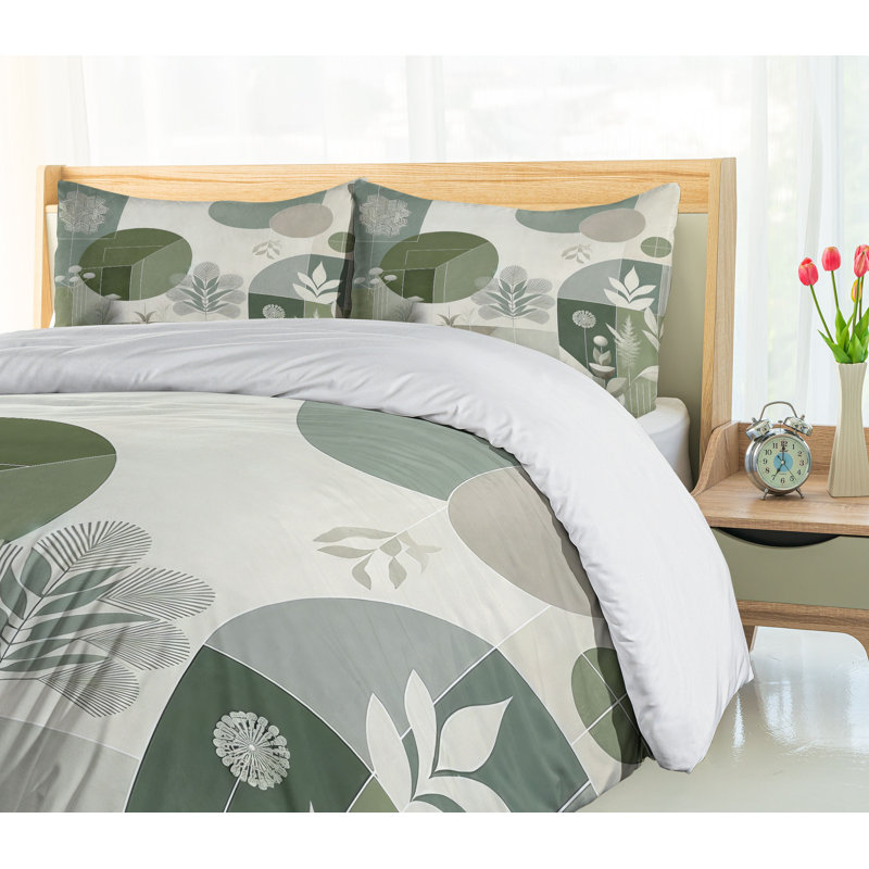 Monstera Duvet Cover, King Duvet Cover + 2 Standard Shams