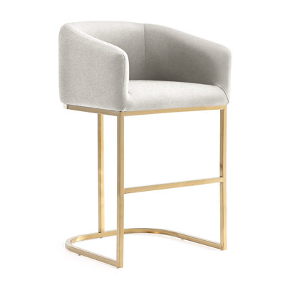 Bolland Upholstered Counter Stool with Metal Frame