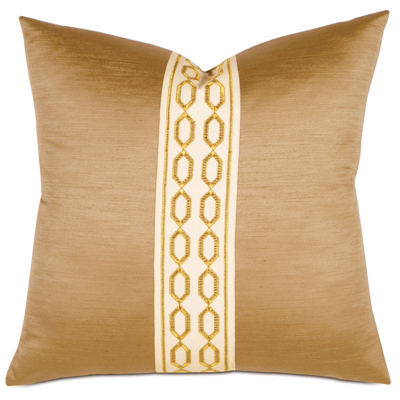Mistletoe Appliqued Throw Pillow