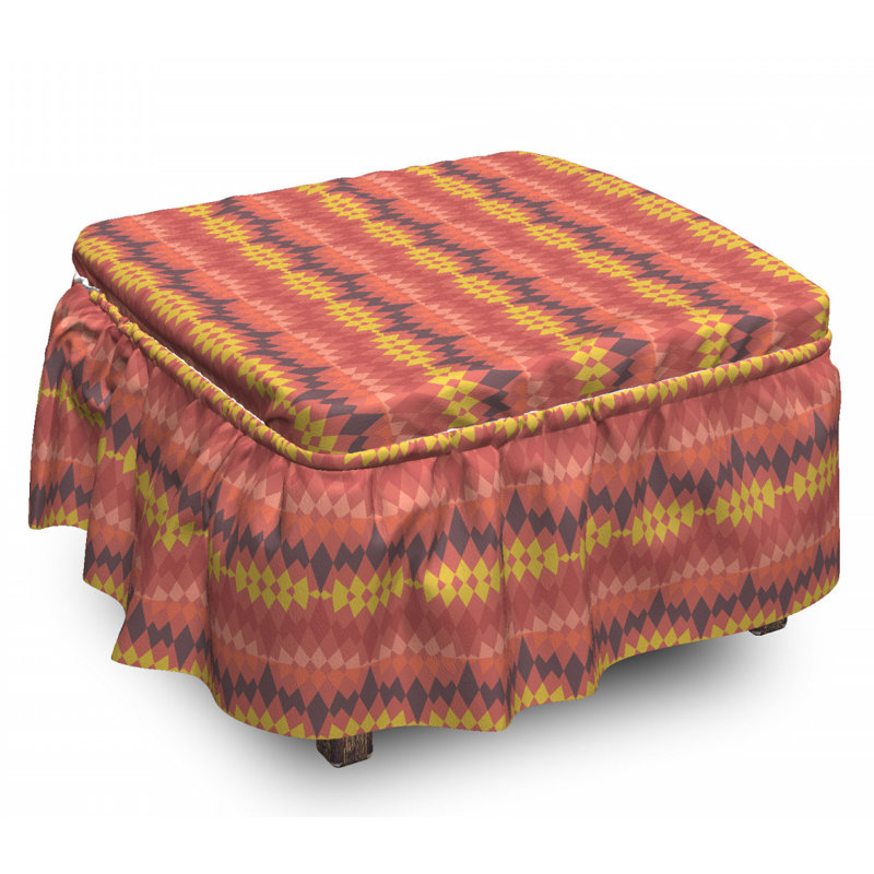 Housse pour repose-pieds triangulaire rhombuses shapes