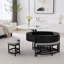Table basse ronde moderne avec plateau relevable avec rangement et 3 poufs-399143504