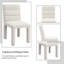 Paire de chaises d'appoint beiges bouclées - Structure en contreplaqué, largeur d'assise 45,7 cm, hauteur du produit 91,4 cm, capacité de charge 100 kg, assise rembourrée en mousse (2 pièces), profondeur de l'emballage 98 cm.