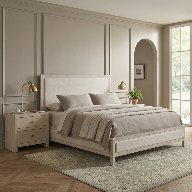 Oasis 5 Piece Queen Bedroom Set, 3 Pcs: Bed, 2 Nightstands, King