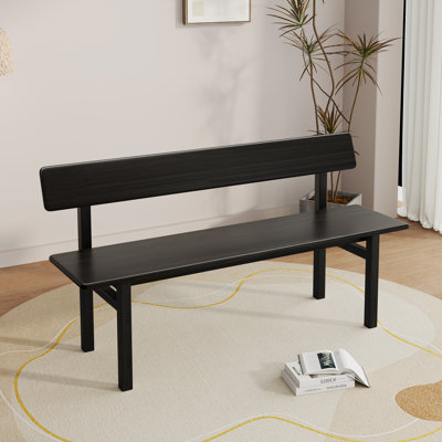 Wood Bench Black Farmhouse Bench Dining Bench