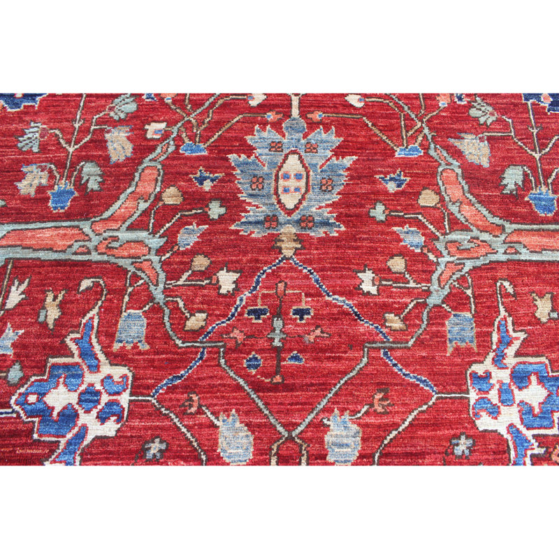 Tapis unique rouille / bleu / beige 5 pi 11 po x 12 pi One-of-a-Kind