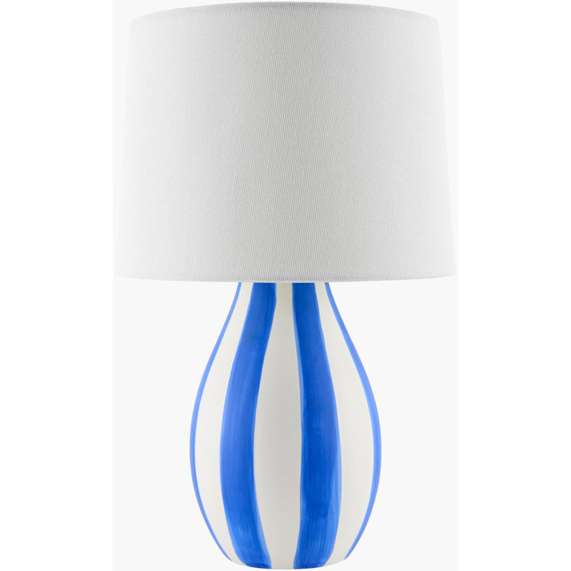 Owes Table Lamp, Blue/White