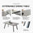 Herkus 62.9 " Extendable Rectangular with Stainless Steel Base Dining Table