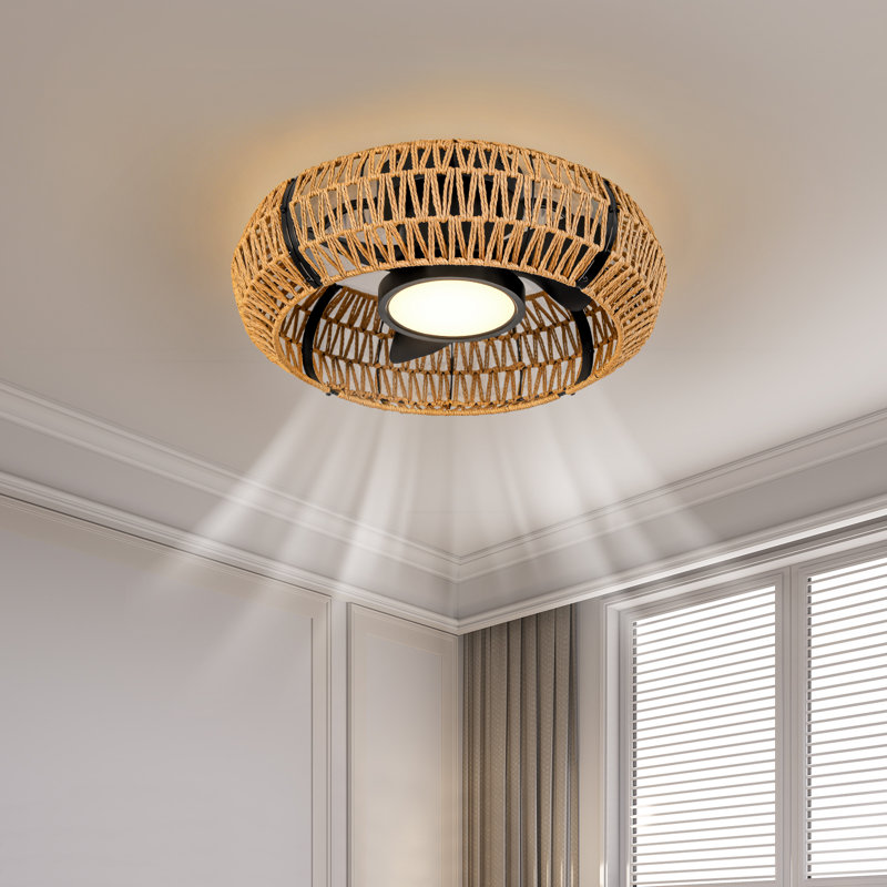 Ventilateur de plafond encastré de 20 pouces avec lumière pour petite pièce