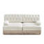 Canapé de style Chesterfield en velours doux, conception capitonnée à boutons, jupe à franges à franges, facile à assembler, combinaison libre, pour les salons, les aires de repos et les chambres à coucher, beige-1285902161-1285902173