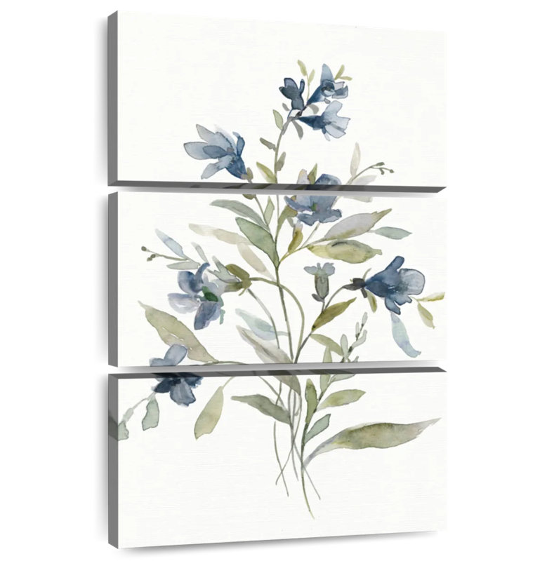 Harnek Linen Botanical Navy III, 45" H x 28" W
