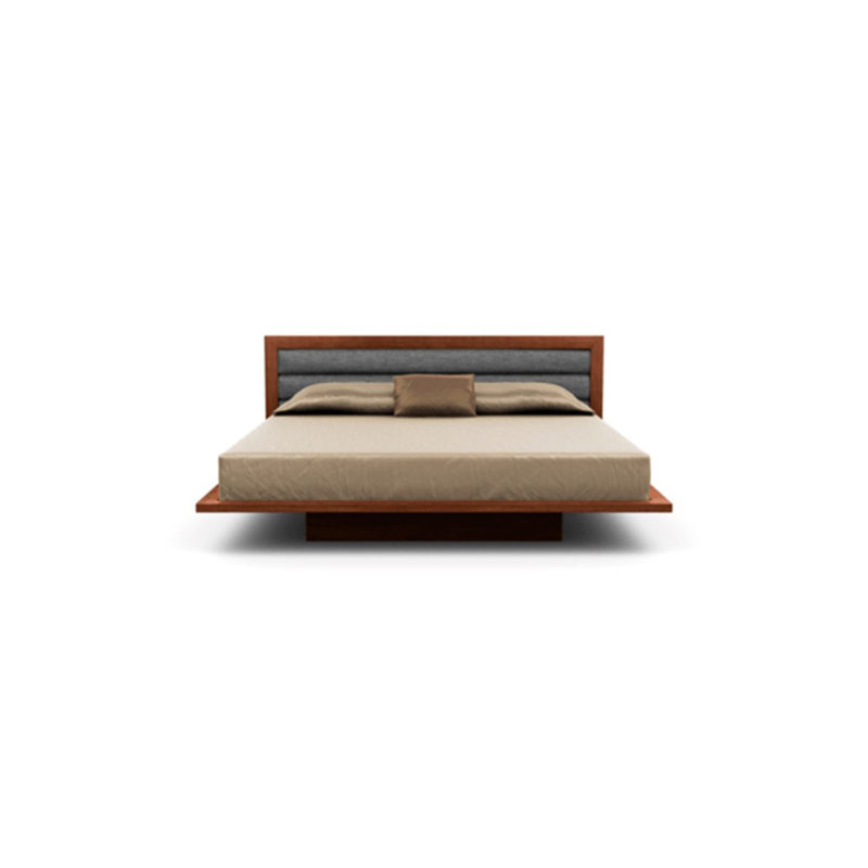 Moduluxe Upholstered Bed, Cognac Cherry, California King, Hemp Fabric
