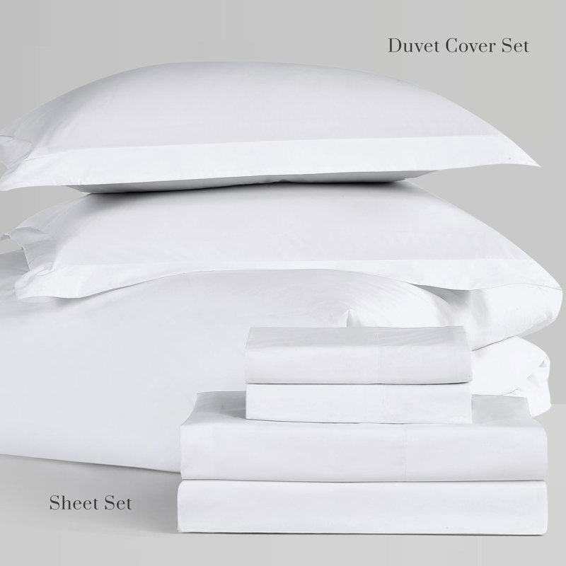 Hotel Percale Sheet Set, White, Queen