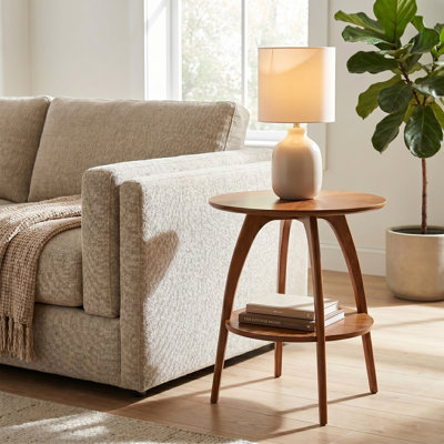 Atreu Three Leg End Table with Storage