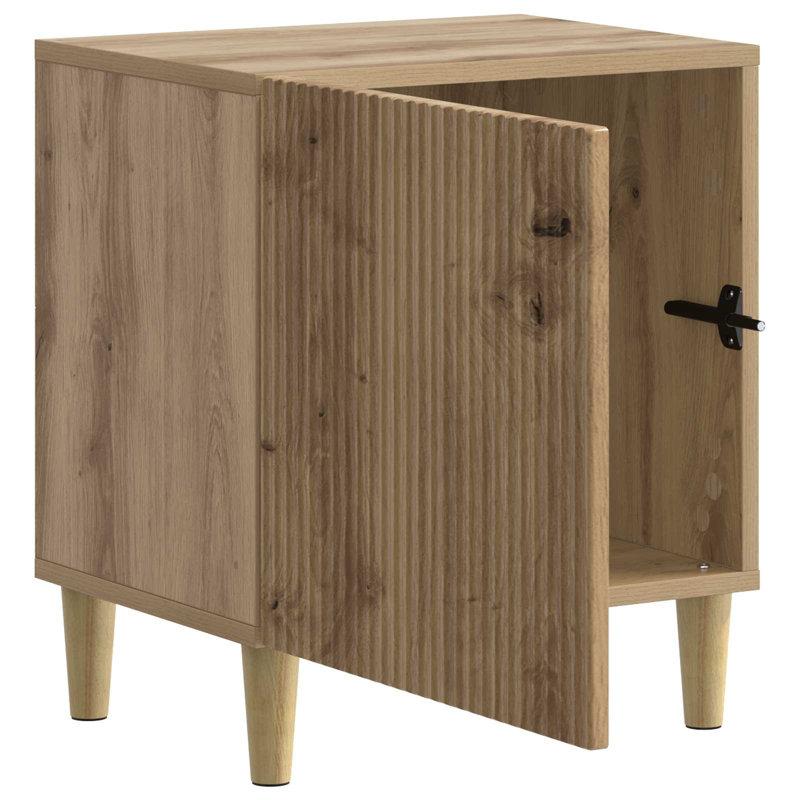 43cm W Manufactured Wood Bedside Table, Artisan Oak