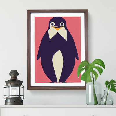 Adorable Penguin Abstract - Single Picture Frame Print