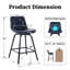 Tabouret de comptoir pivotant 26 po avec siège en similicuir-889499215