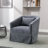 360-Degree Swivel Upholstered Armchair with Accent Pillow-367928025