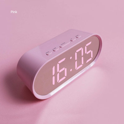 Battery Operated Small Size Clock With Night Light, Digital Alarm Clock, LED Desk Clock