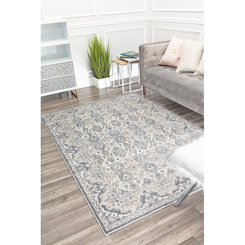 Tapis taupe gris Elliana, Rectangle 8 pi x 10 pi