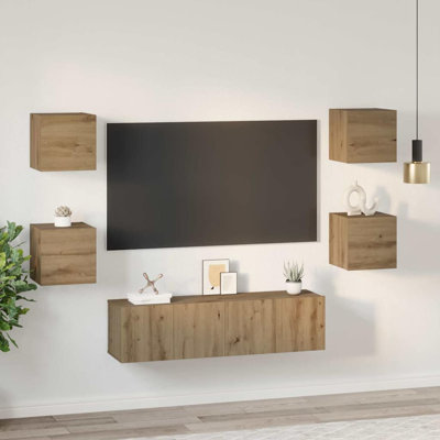 TV Cabinet Set 6 Pcs Medium 120 X 30 X 30 Cm