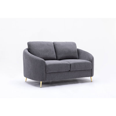 Yuina Gray Linen Loveseat