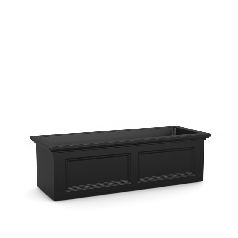 Tolmino 48" W Self-Watering Outdoor Planter Box , Black