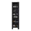 Armoire de salle de bain H 63,3 po, 2 portes, 6 tablettes, wengé noir - Salle de bain