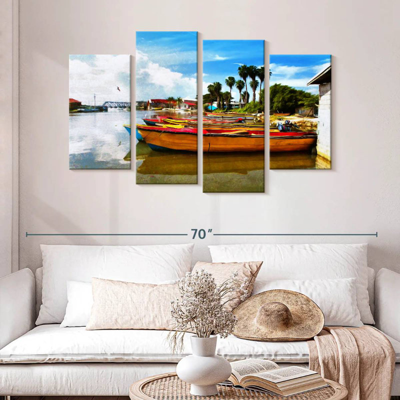 Mehar Jamaican River Boats, 32" H x 52" W