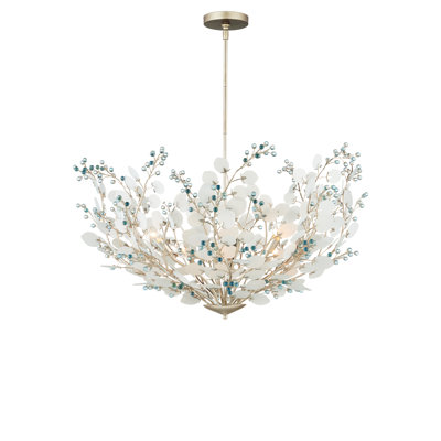 6 - Light Glass LED Chandelier