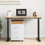 Armoire de rangement à tiroirs pour bureau à domicile, tiroir de bureau sur roulettes avec plateau amovible, support pour imprimante sous le bureau avec rangement,
