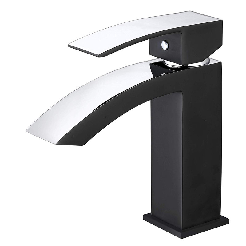 Robinet à trou unique Eris, Chrome poli / noir mat
