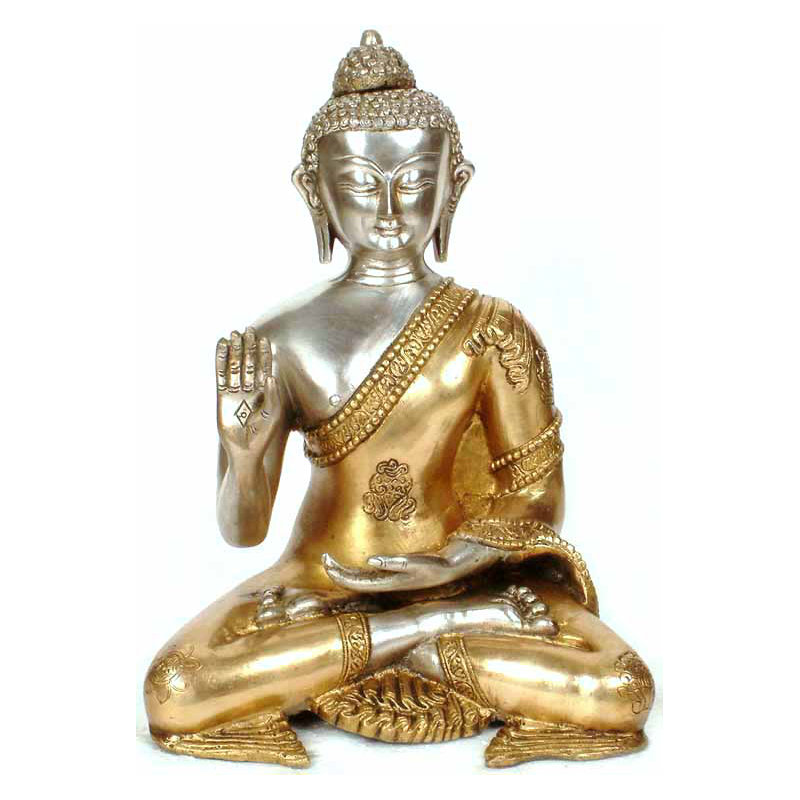 Bouddha dans les Abhaya et Dhyana Mudras