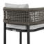 Tabouret de bar d'extérieur en aluminium avec corde grise et coussins Karan - ensemble de 4-180533198