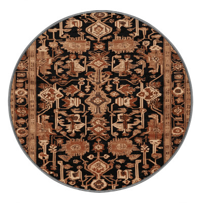Machine Washable Turkish Brown Area Rug