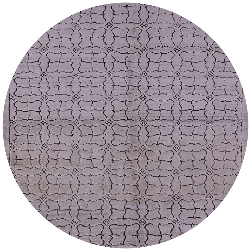 Tapis oriental gris Rosellini, Rond 3 pi