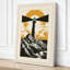 Lighthouse on the Peak Geometric - Wrapped Canvas-238573418-238573419