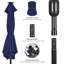 Parasol d'extérieur 108 "avec éclairage central 108"-110542734