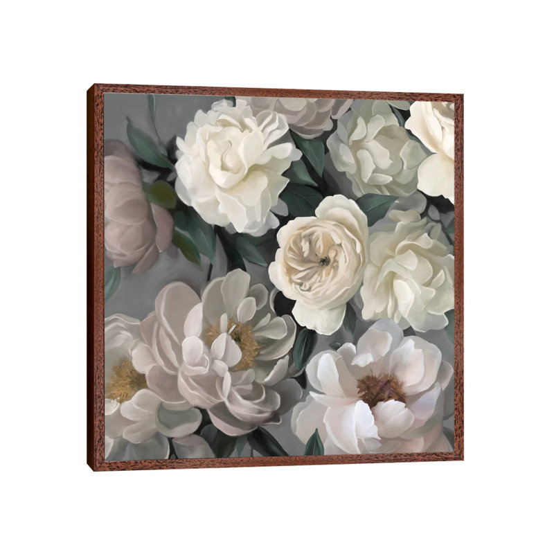 Garden Glory by Carol Robinson - Print on Canvas, 93.98 cm H x 93.98 cm W, Classic Brown Wood Framed
