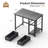 Computer Writing Desk Home Office PC Table with 2 Fabric Drawers, Headphone Hook-503514151-503514150
