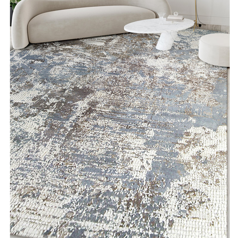 CARSC2606BL00 Abstract Area Rug, Rectangle 9' x 12'