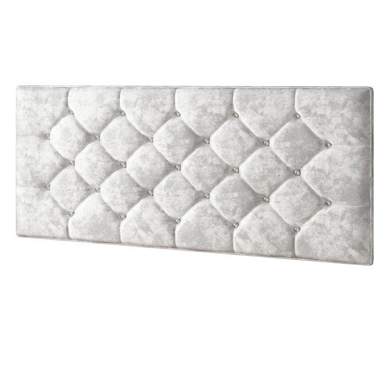 Farallones Upholstered Headboard, Silver, Double (4'6)