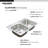 Glowtone 33'' L Drop-In Double Bowl Stainless Steel Kitchen Sink-2894939
