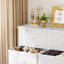 Commode en tissu à 10 tiroirs l 31,4 po avec plateau en bois et commode-452712689