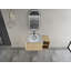 Meuble-lavabo mural 42 po avec lavabo d'art en céramique, 1 tablette de rangement et 2 portes à fermeture en douceur-1980493759