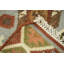 Tapis de style sud-ouest moderne réversible tissé à la main multicolore Kilim